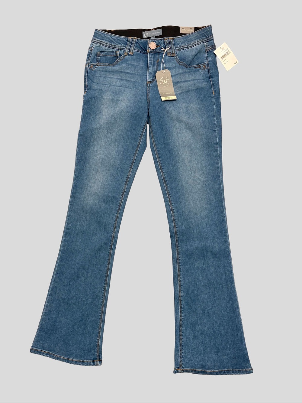 Wit & Wisdom 'Ab'Solution Itty Bitty Bootcut Jeans Blue L1241F9FX Size 6